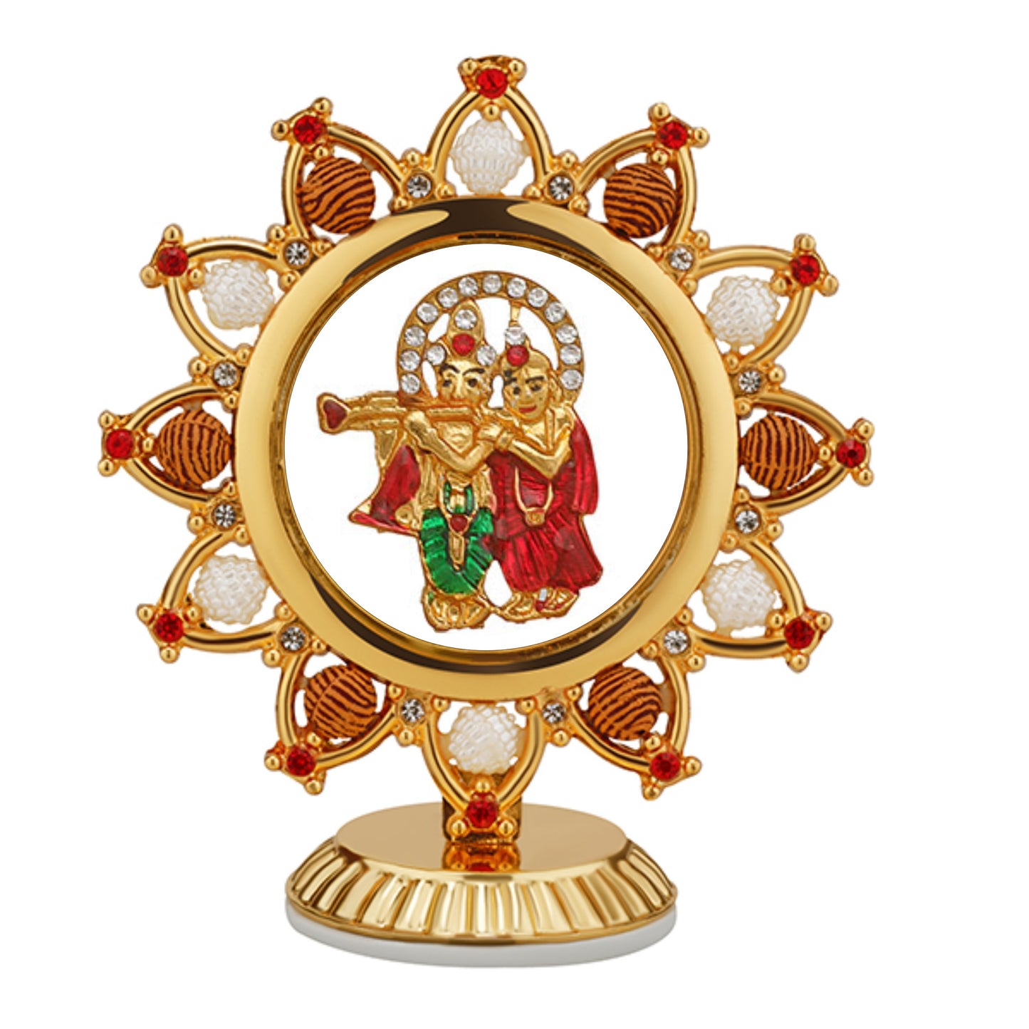 LORD RADHA KRISHNA CAR DESK BOARD IDOL STAR SHAPE