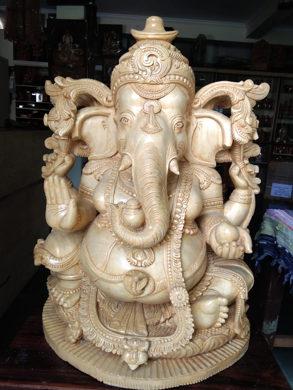 Ganesha Lord Wooden Statue