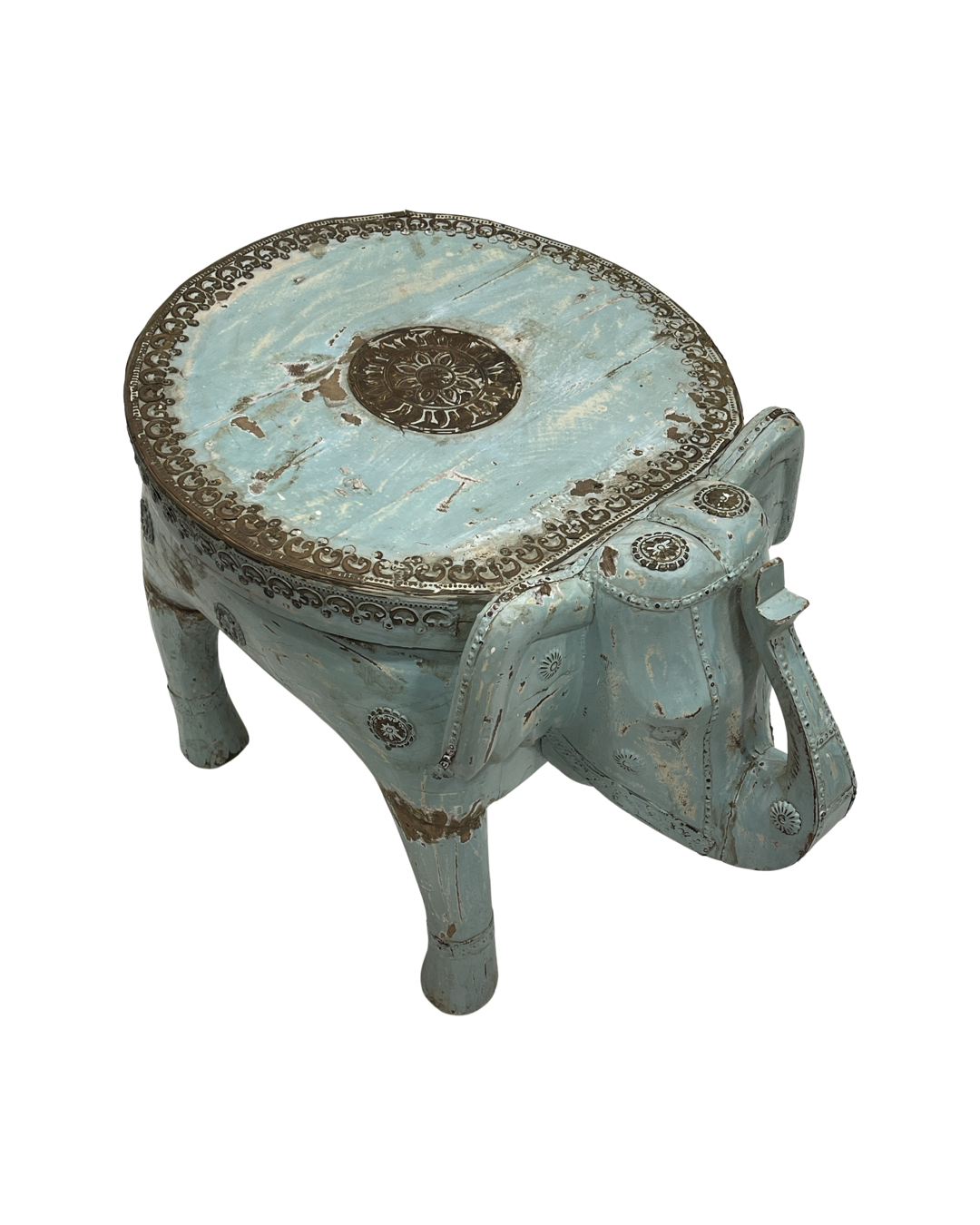 Antique Look Elephant Stool Wooden