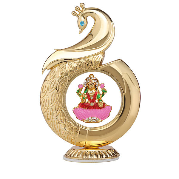 LORD LAXMI MATTA CAR DESK BOARD IDOL PEACOCK SHAPE