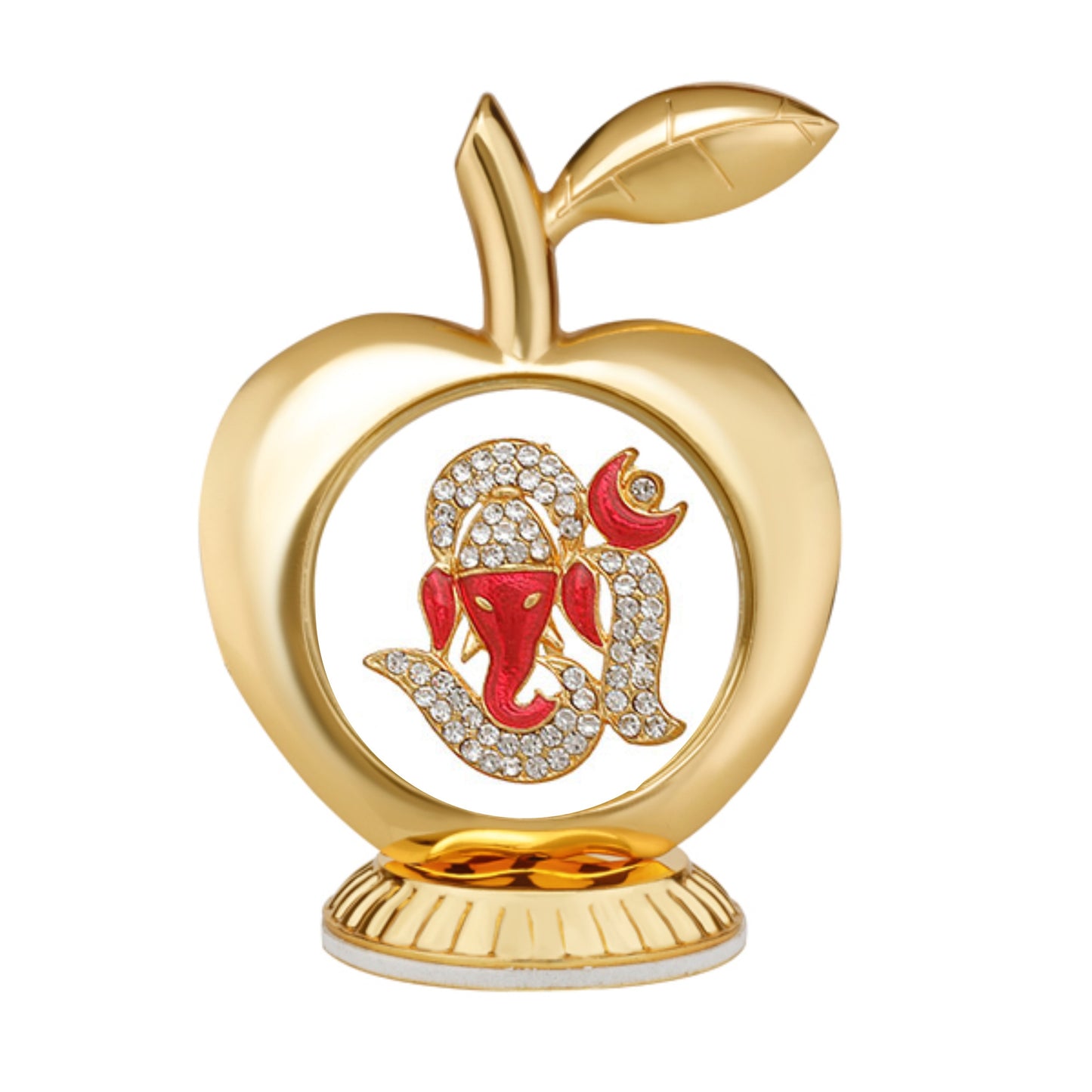 LORD GANESHA OM CAR DESK BOARD IDOL APPLE SHAPE