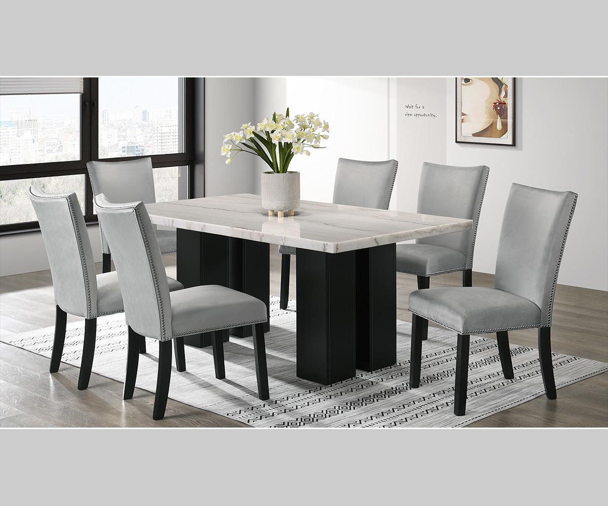 Lantana Set T7040 DTS Table 6 Grey Chairs