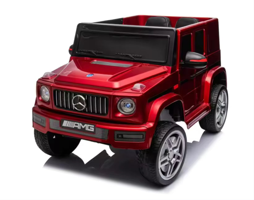AMG Mercedes UTV Luxury Ride on Car 12V 4WD 380 4x4 Motor 7AH Battery 4 Shock absorption Bluetooth Leather Seats Birthday Gift 2 Seater