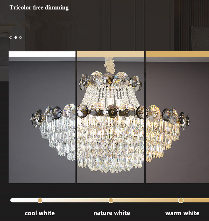 Chandelier Lights Crystal Series Luxury Homes Gold