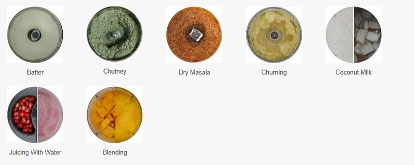 The Preethi Blue Leaf Platinum Mixer Grinder Free Kitchen cutlery