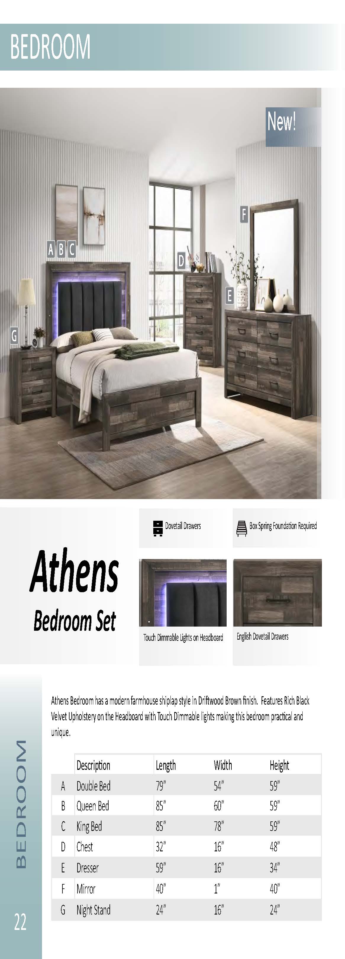 ATHENS BEDROOM SET