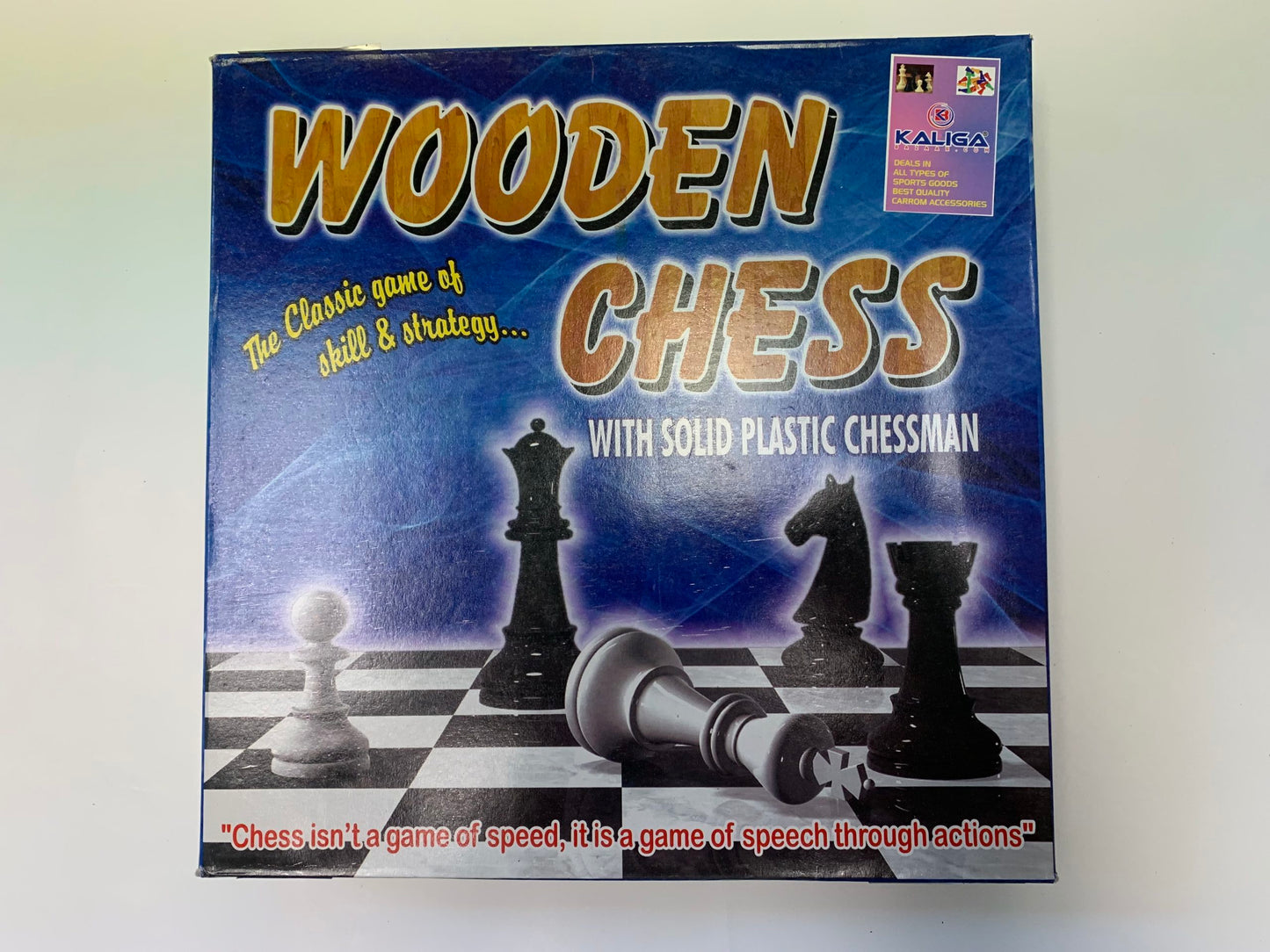 Wooden Chess with Solid Plastic Chessman