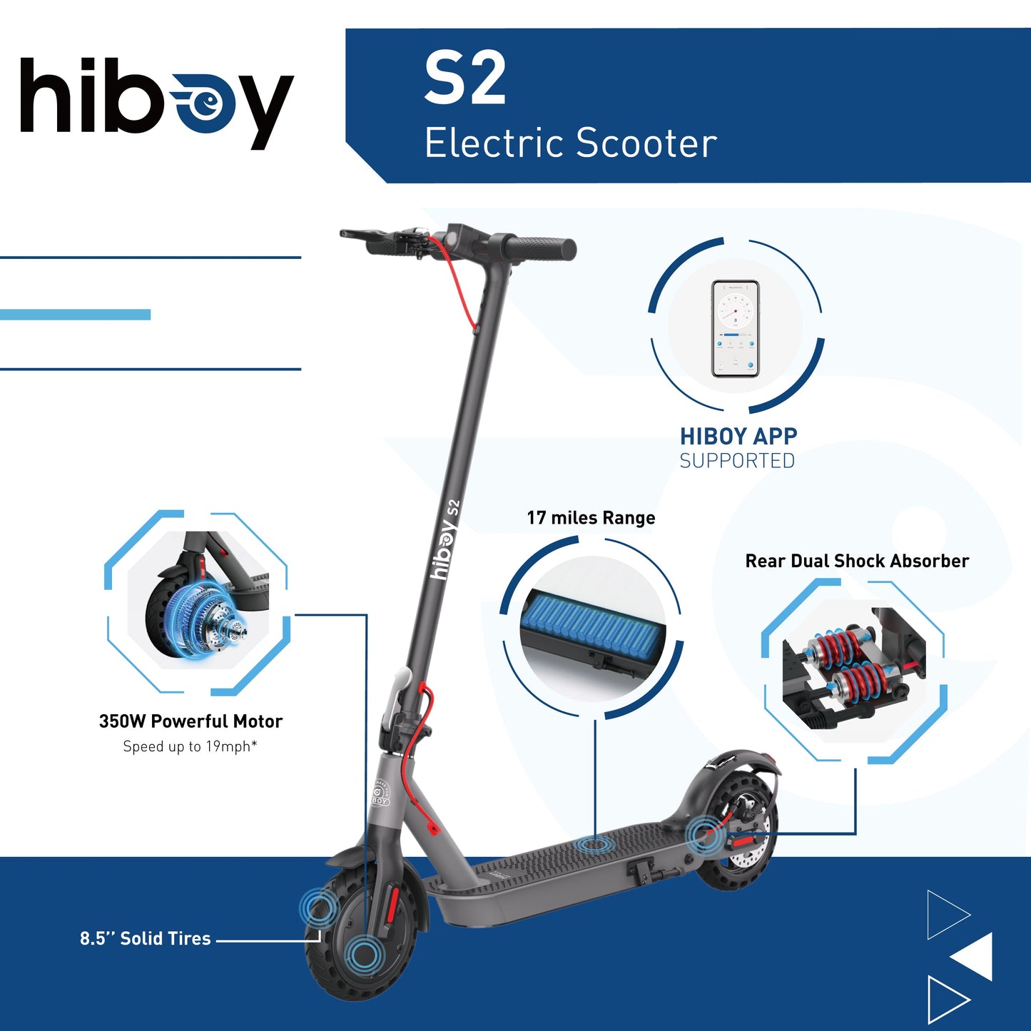 Hiboy S2 Electric Scooter City Commuter with Free Helmet