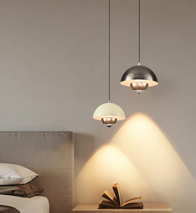 Dinning Living Room Lighting Lamps Free Lift Hand Sweep Induction Aluminum 12w Chandelier Pendant Light