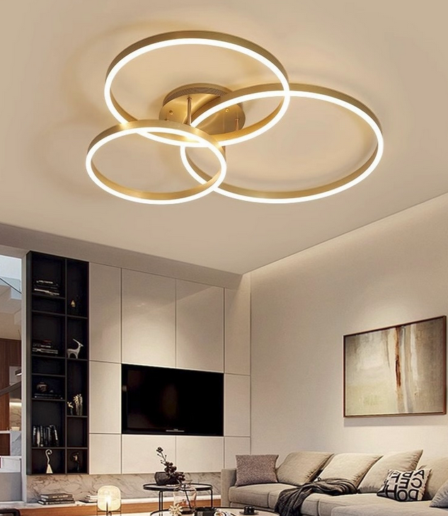 New Design Acrylic Modern 3-Heads Iron LED Ceiling Lamp Threre Colors for Living Room Bedroom Showroom Room Dining Room (Copy)