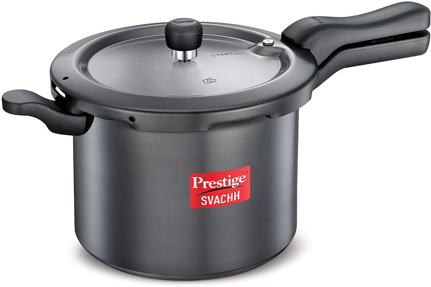 Prestige 7.5 Liters PRESTIGE Svachh Pressure Cooker, Standard, Black Hard Anodized Pressure Cooker