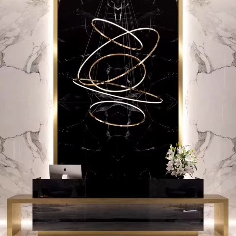 Led Rings Chandelier Lights Size D40+D60+D80CM 3 rings