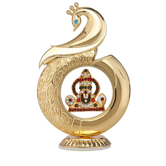 LORD BALAJI CAR DESK BOARD IDOL PEACOCK SHAPE