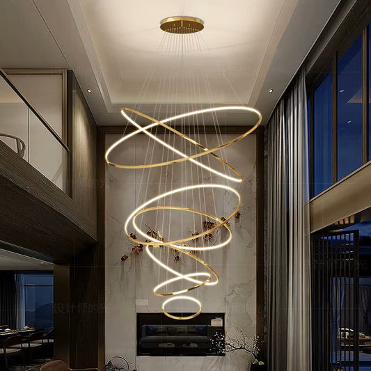 Led Rings Chandelier Lights Size D40+D60+D80CM 3 rings