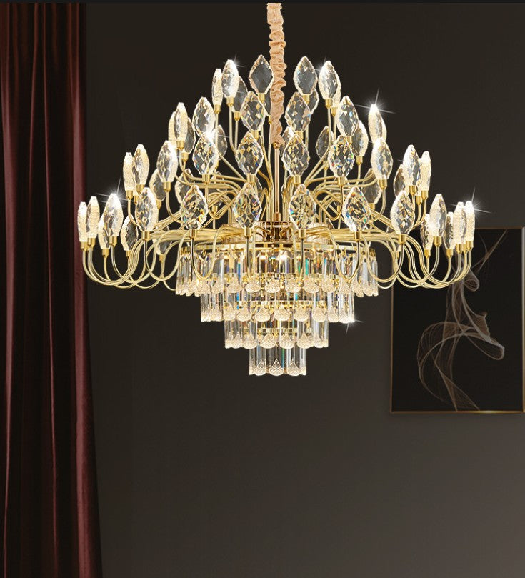Crystal Chandelier Living Area Bedroom Luxury Lighting