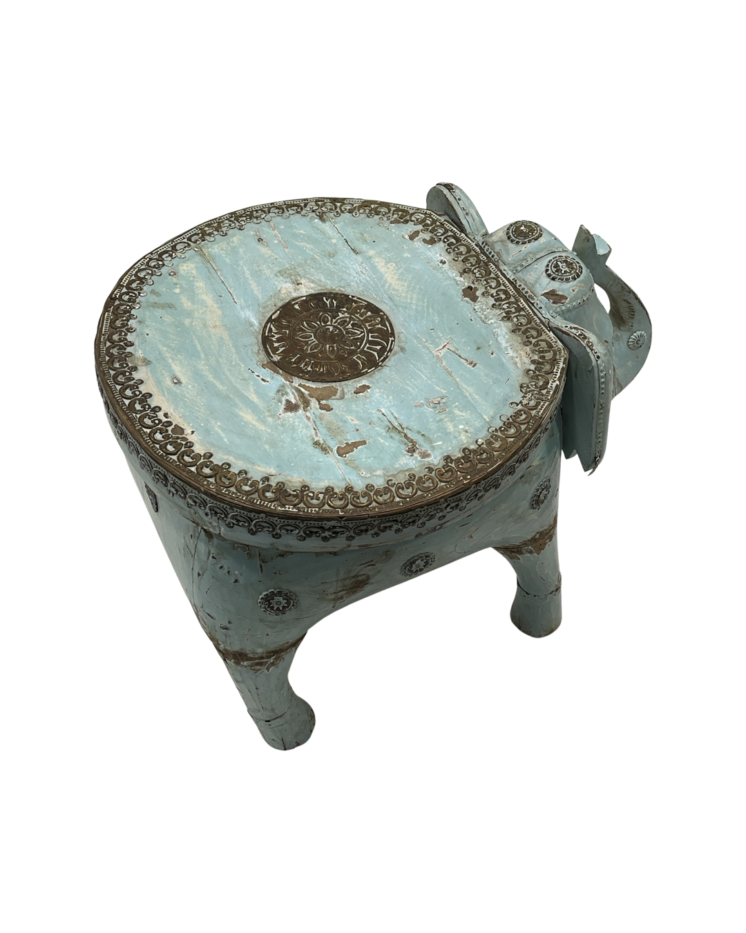 Antique Look Elephant Stool Wooden