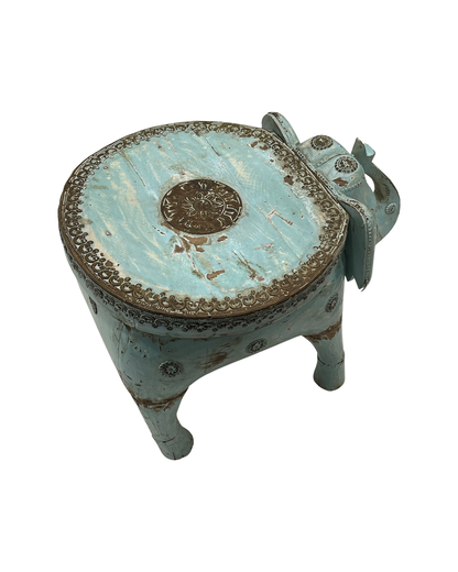 Antique Look Elephant Stool Wooden