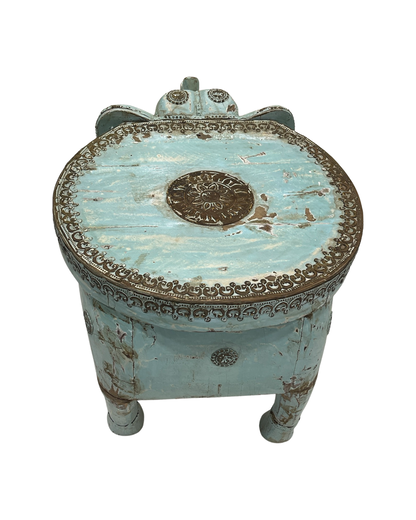 Antique Look Elephant Stool Wooden