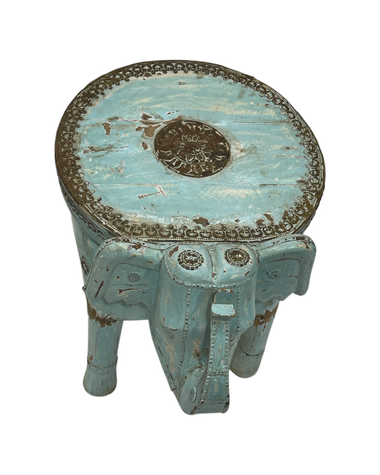 Antique Look Elephant Stool Wooden