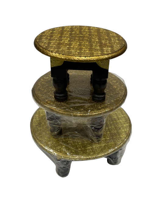 Brass 3 Set Stool for Puja Decor