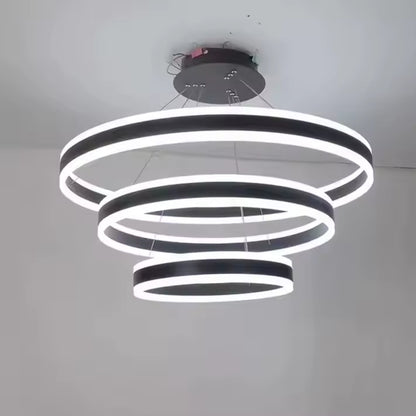 Led Chandelier Lights 3 Rings 40+60 + 80 Cms