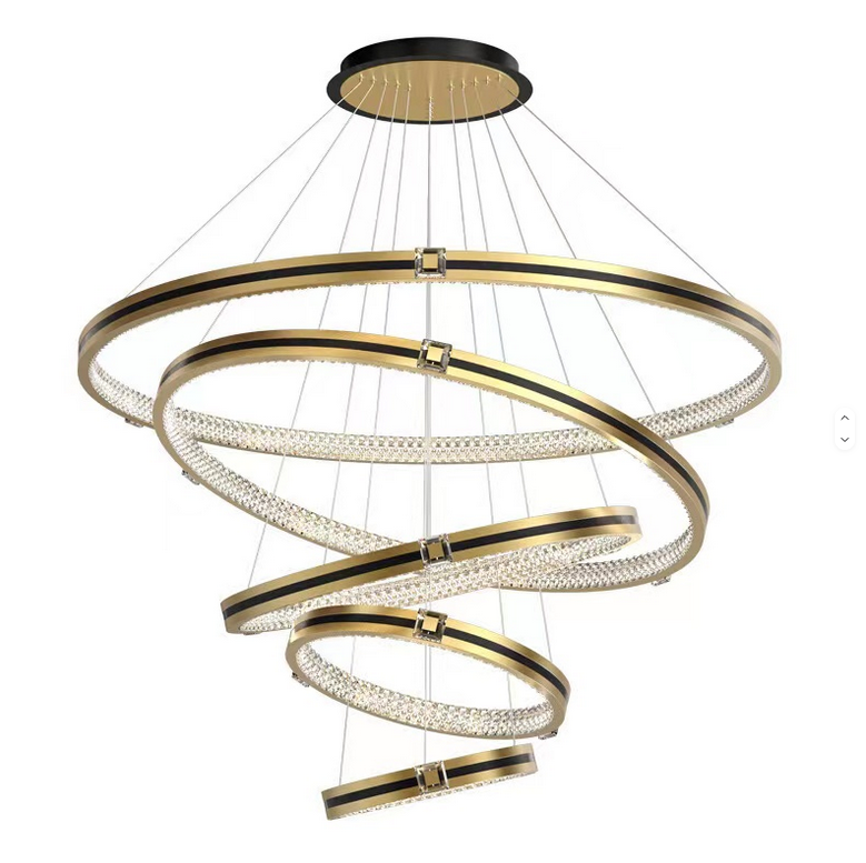 Crystal Chandelier Lights 3 Rings 40 + 60 + 80 Cms