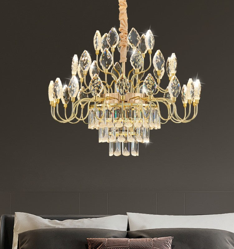 Crystal Chandelier Living Area Bedroom Luxury Lighting