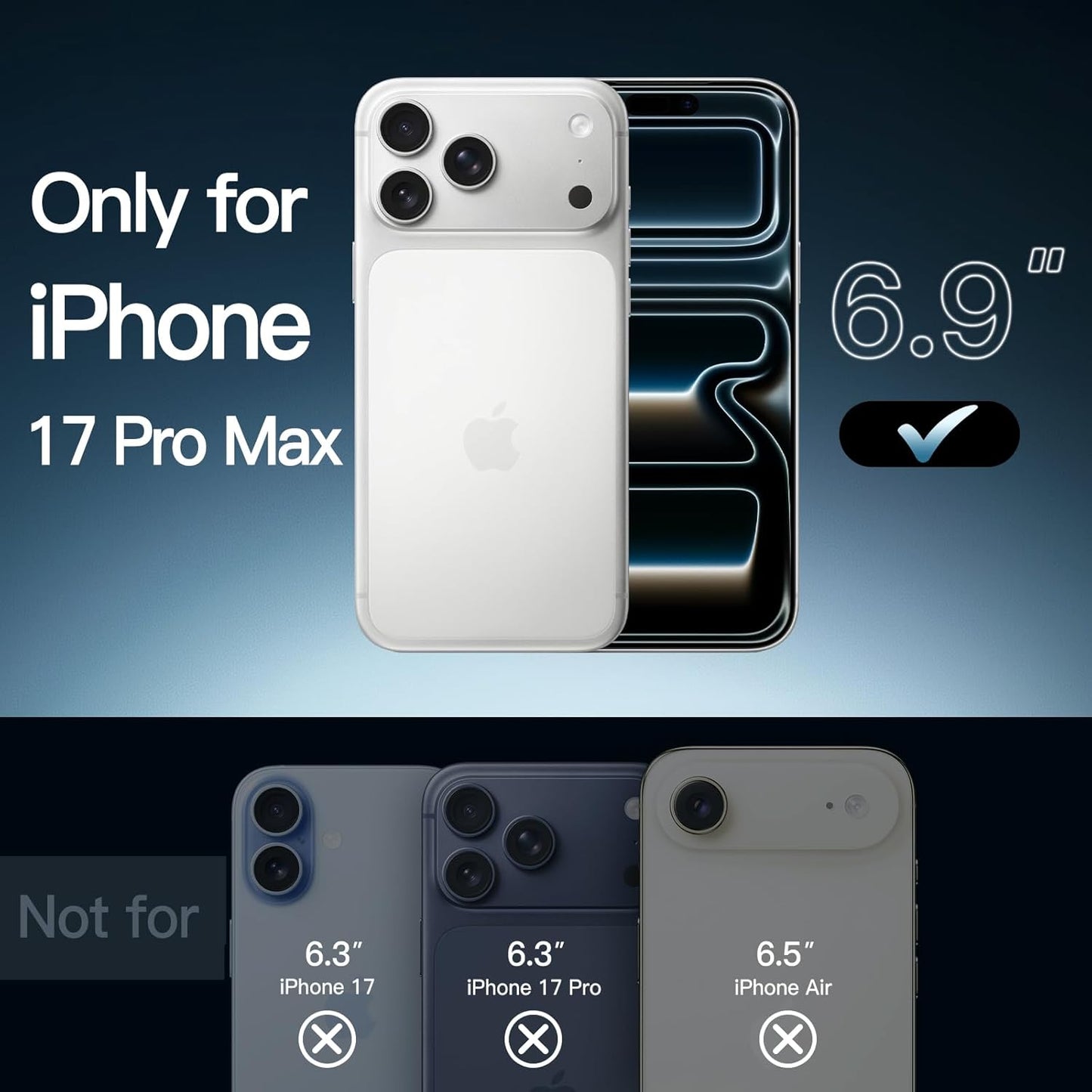 Iphone Case Clear with Wireless Charging for iPhone 17 17 Air 17 Pro 17 ProMax Compatible Pikcup Price