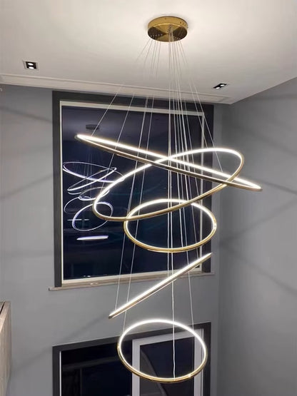 Led Rings Chandelier Lights Size D40+D60+D80CM 3 rings