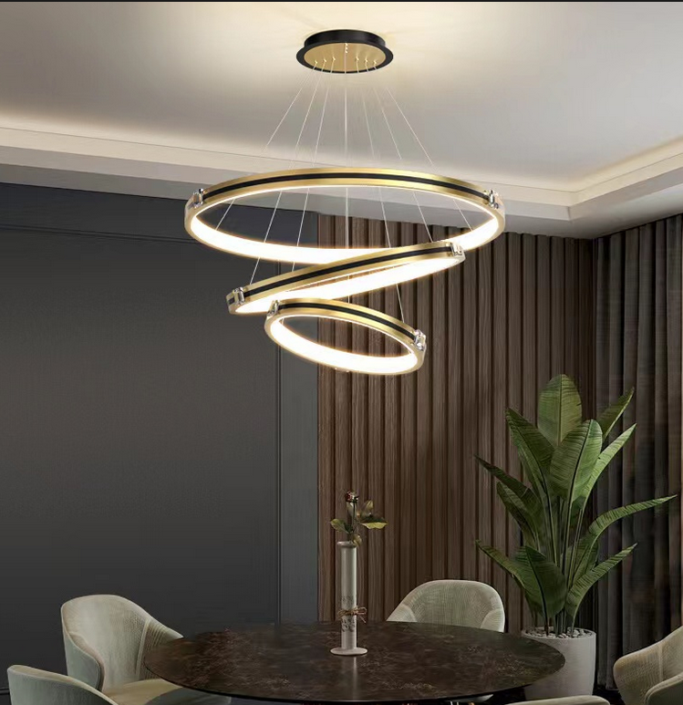 Crystal Chandelier Lights 3 Rings 40 + 60 + 80 Cms