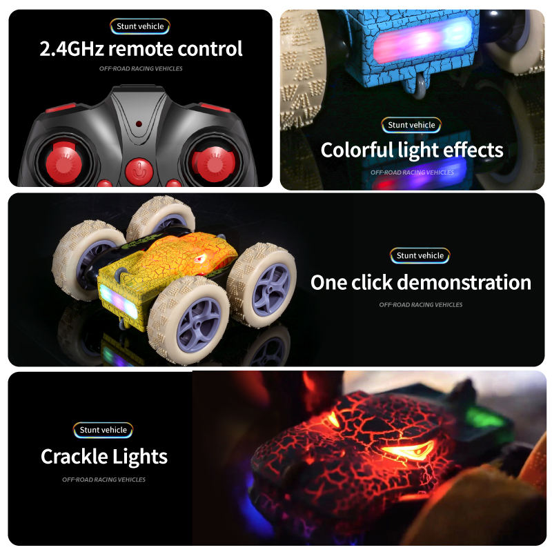 RC Stunt car with light and spray Toys
