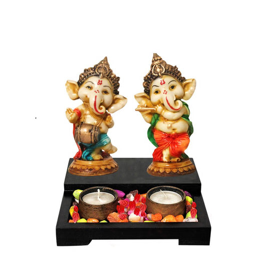 DANCING GANESHA WITH CANDLE LIGHT