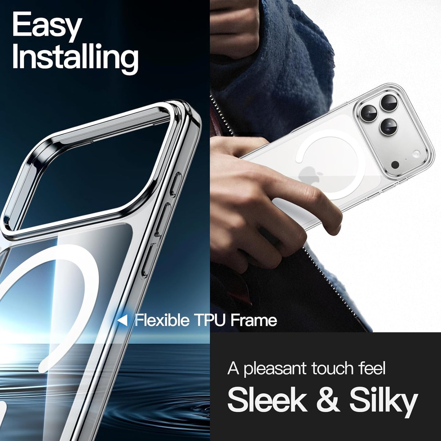 Iphone Case Clear with Wireless Charging for iPhone 17 17 Air 17 Pro 17 ProMax Compatible Pikcup Price