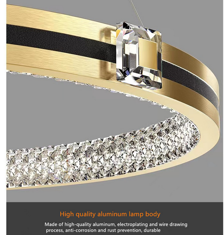 Crystal Chandelier Lights 3 Rings 40 + 60 + 80 Cms