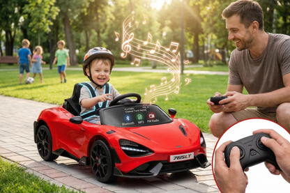Best Ride on Car  Mclaren 765 LT Licensed with 2.4G Remote Control Red Colour 12 Volt