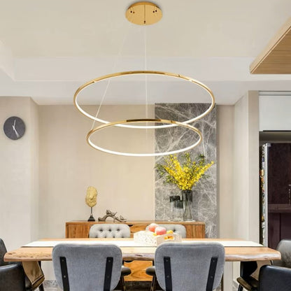 Led Rings Chandelier Lights Size D40+D60+D80CM 3 rings