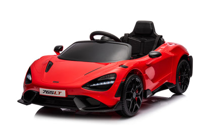 Best Ride on Car  Mclaren 765 LT Licensed with 2.4G Remote Control Red Colour 12 Volt
