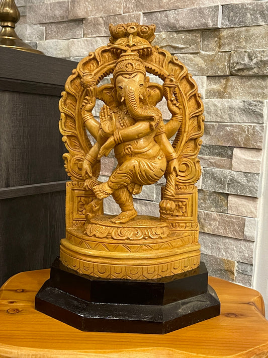 6. Dancing Ganesha Wooden Handicraft