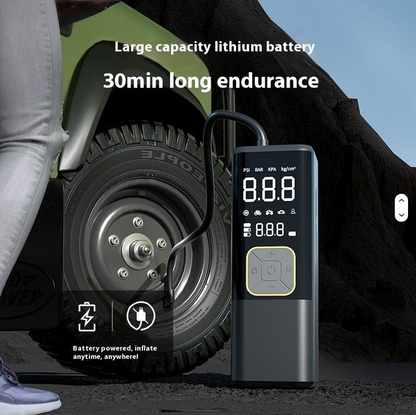 Portable Mini Smart Wireless 150psi Digital Air Pump Inflator for Scooter SUV Car Pickup Bike Electric Vehicle Tyres