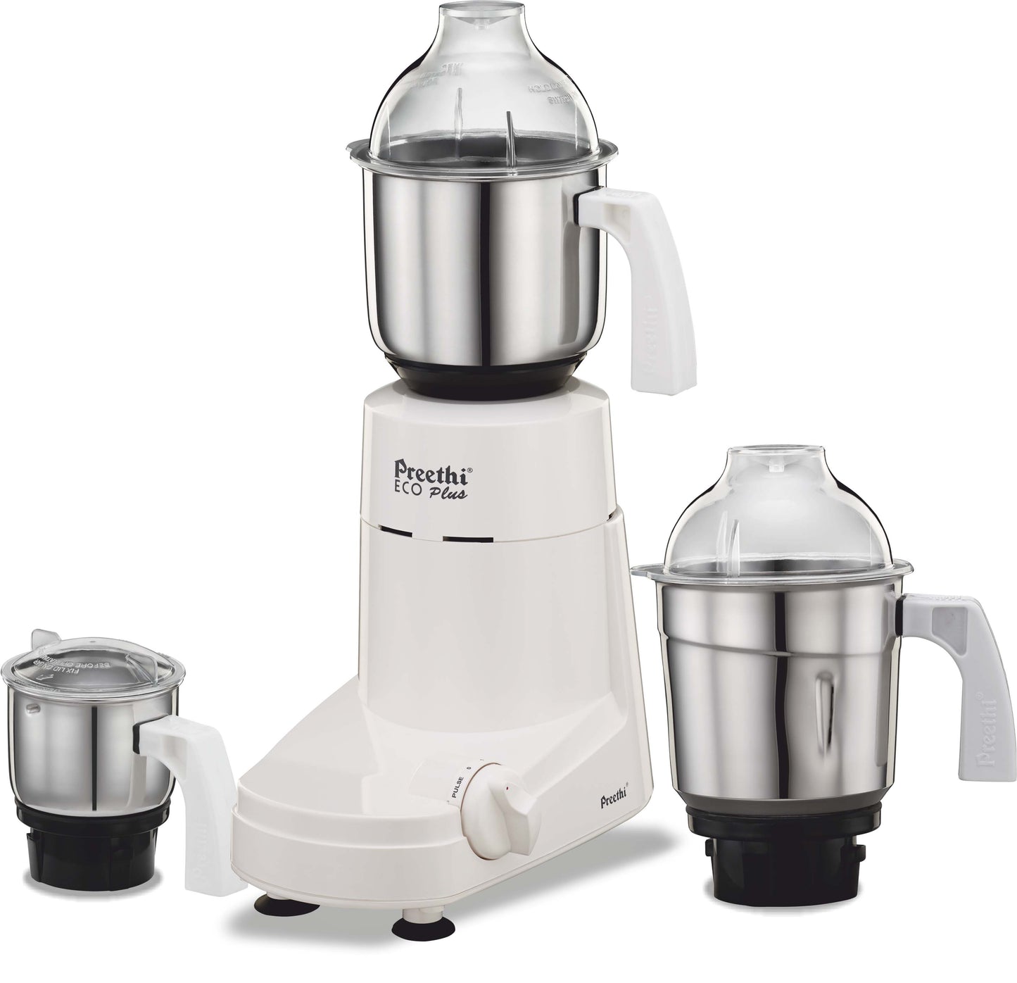 The Preethi Eco Plus three jar mixer grinder