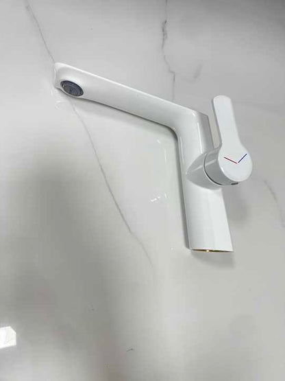 Modern Luxury White Brass Bathroom Faucet Hot and Cold Basin Mixer  Luxury Bathrooms