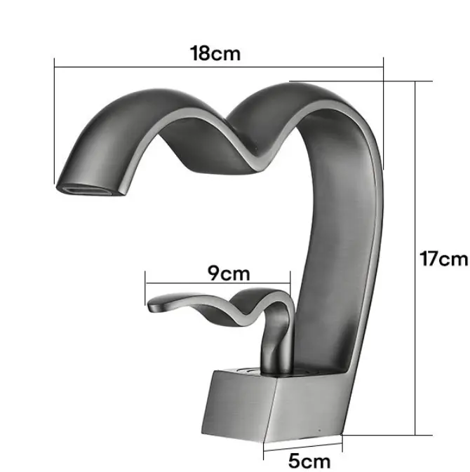 Modern Single-Handle Gold Bathroom Taps Good Selling Brass Zinc Basin Mixer Ceramic Valve Core Single-Hole Mount Living Room