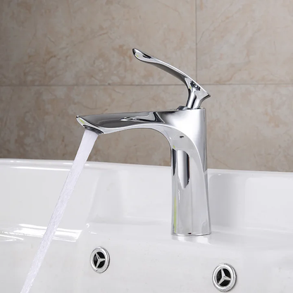 Modern Elegant Single-Hole Deck Mounted Water Tap Elegant Gold Finished Zinc-Alloy Basin Faucet Classic Single-Handle Bathroom