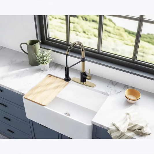 Modern Single Lever Brass Kitchen Faucet Black Gold Stainless Steel Hot Cold Water Mixer Pull Spring Ceramic Spool Classic