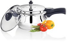 Premier Stainless Steel Handi Pressure Cooker Induction Bottom WGL 5 Ltrs