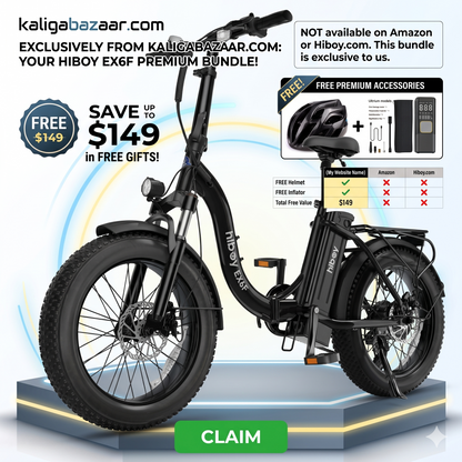 Hiboy EX6F Folding Fat Tire Electric Bike Pay in 3 Years RBC in store and shipping available