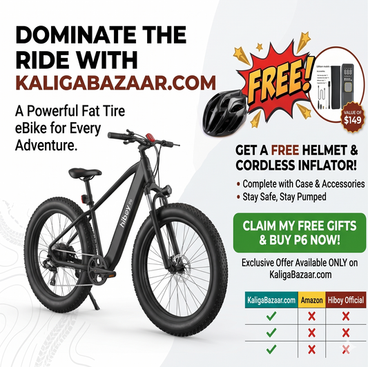 Hiboy P6 Fat Instore Available Tire Electric Bike for Urban Country Road Pay in 3 Years RBC Free Helmet pickup available