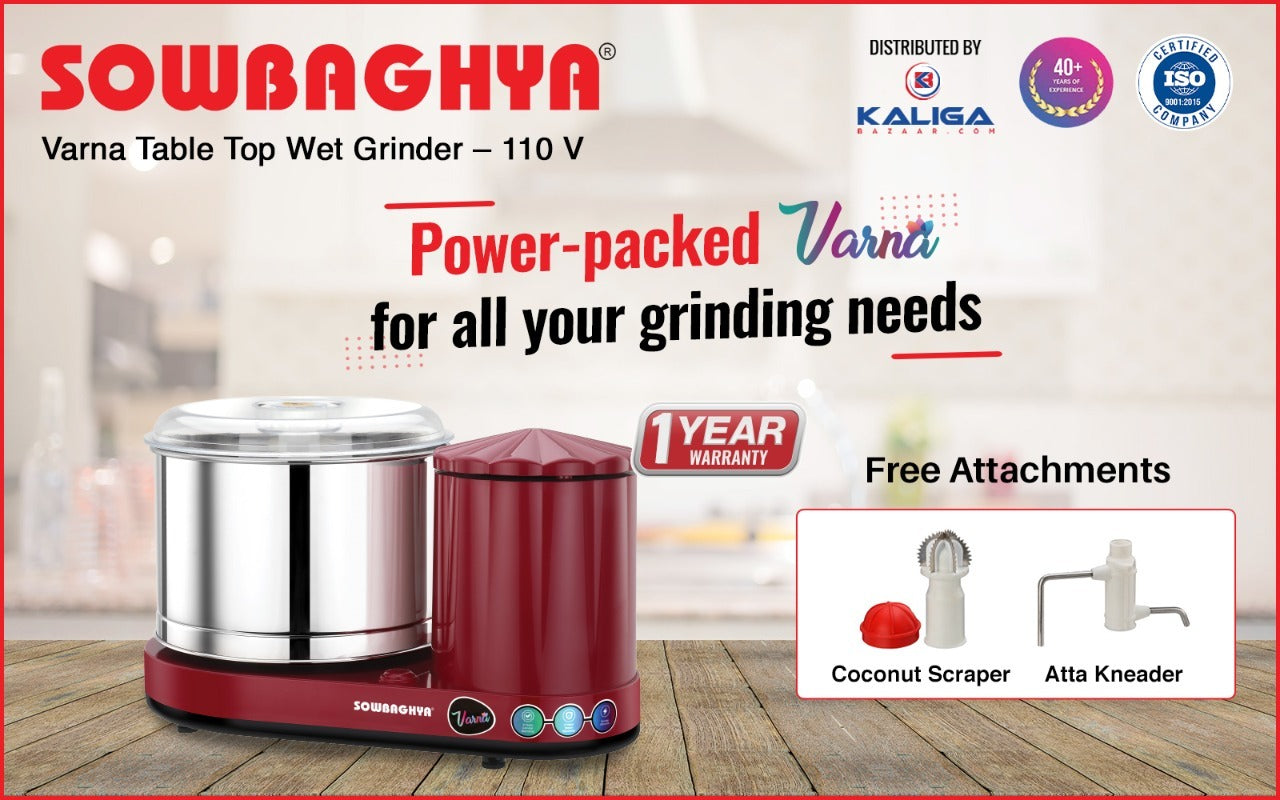 Sowbhagya Wet Grinder 110 V  2Ltr Table Top