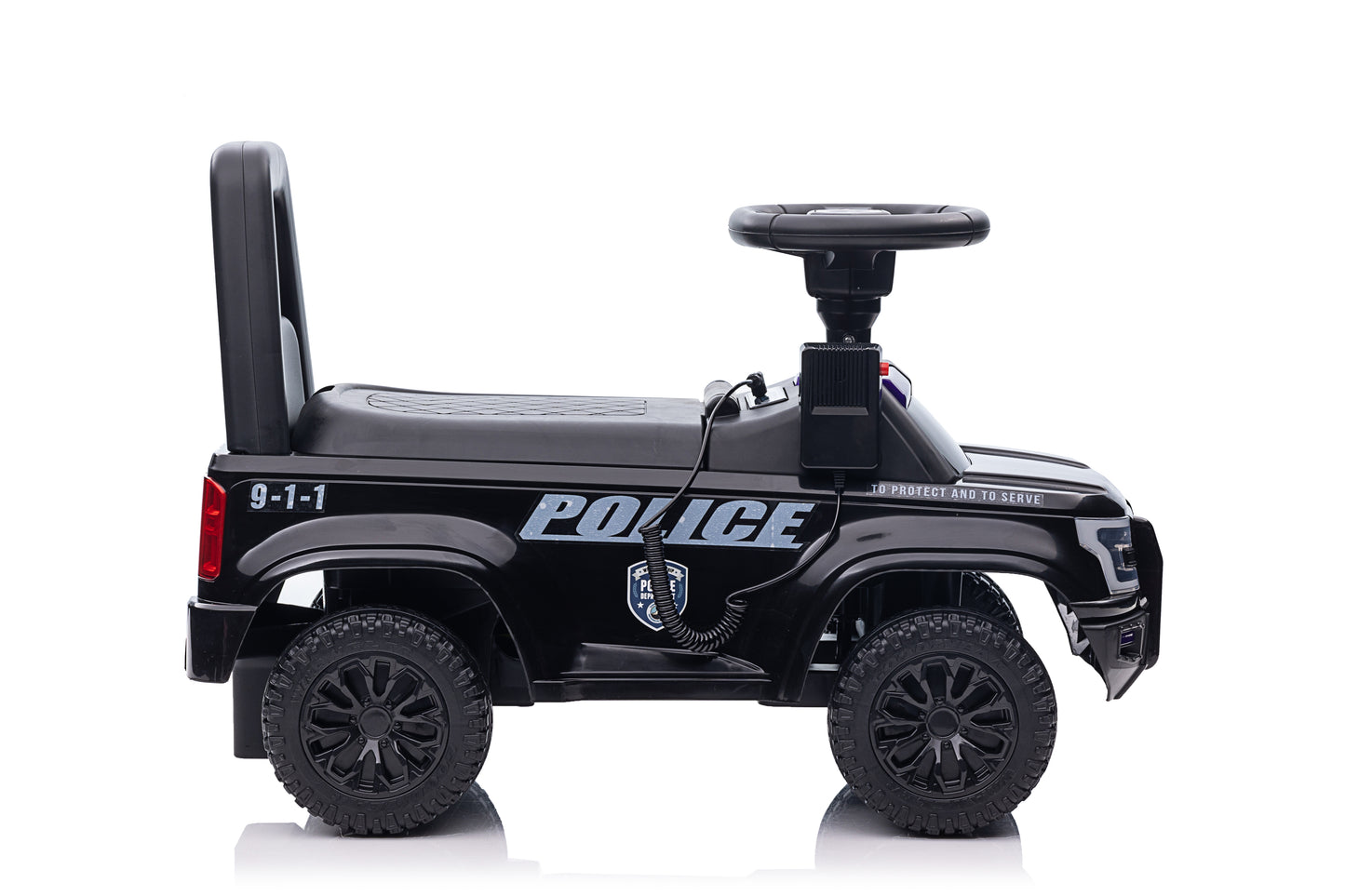 Ride on Push Car 2 in 1 Kid Ride on Push Car Polizee kids car Stroller Sliding Ride on Car with Horn Music Light Function Secure Bar Ride on Toy for Boy Girl Toddlers 1-3 Years Old Blue