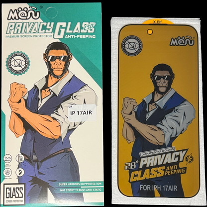 Premium Privacy Glass Screen Protection for Iphone 17 17 Air 17 Pro 17 ProMax